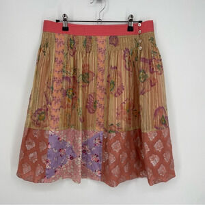 Rebecca Taylor Silk Blend‎ Patchwork Floral Skirt Sz 6